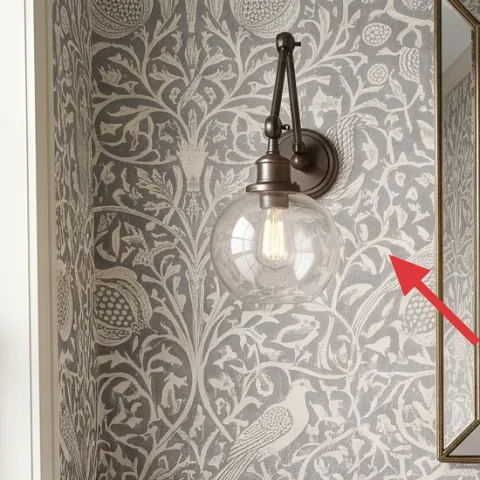 wall sconce with glass shade