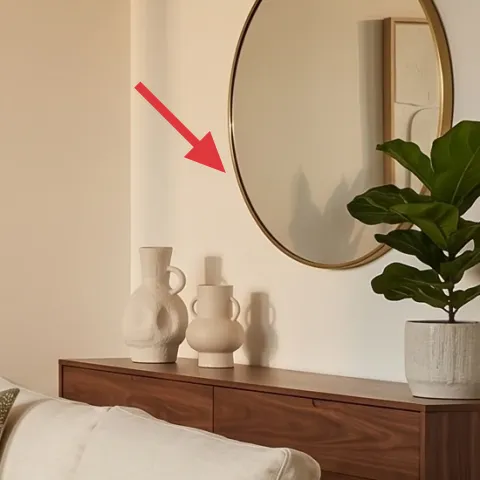 round wall mirror with arched top