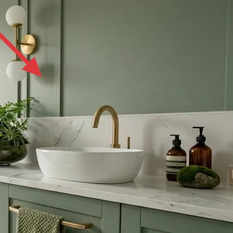 brass wall sconce with two white globe shades