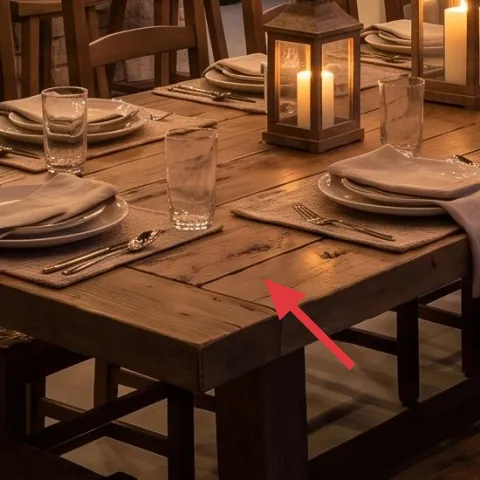 Wooden patio dining table
