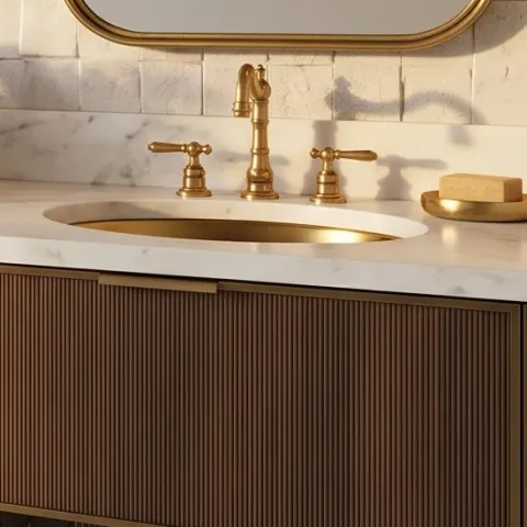 Gold soap dish