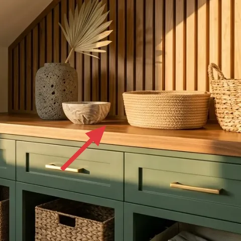 Wood-and-stone catchall bowl