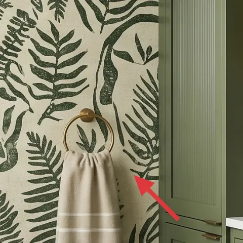 Beige striped hand towel