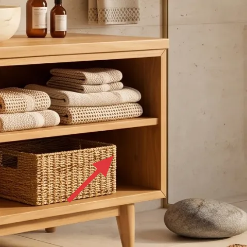 Woven storage basket