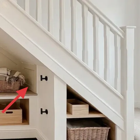 wicker basket in a right cubby