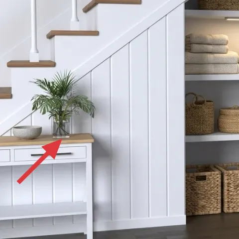white ceramic bowl on the cabinet top