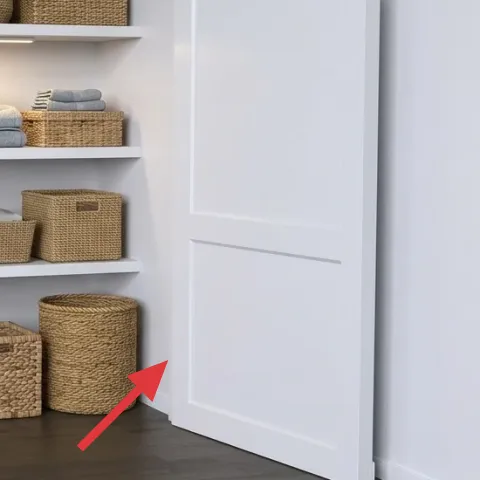 tall woven cylinder basket on the floor