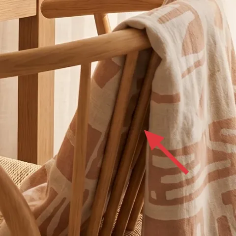 cream and tan throw blanket