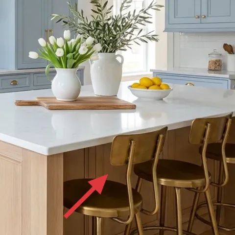 bar stools at kitchen island