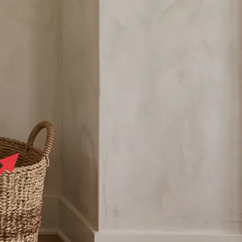 wicker basket on floor