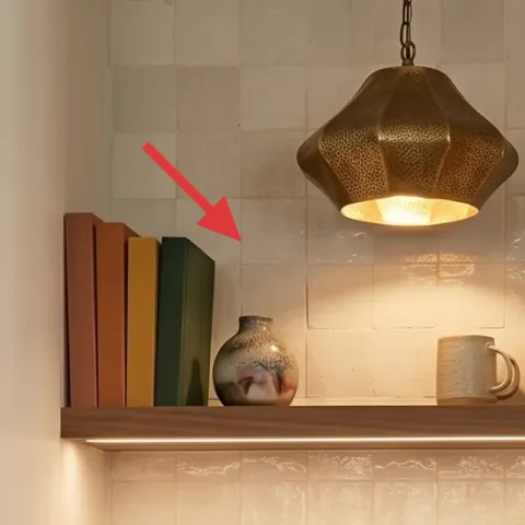 decorative book stack on shelf