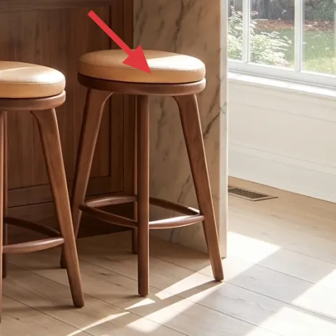 wood bar stool seat (right side)