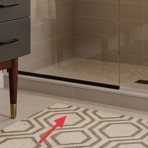 geometric patterned area rug