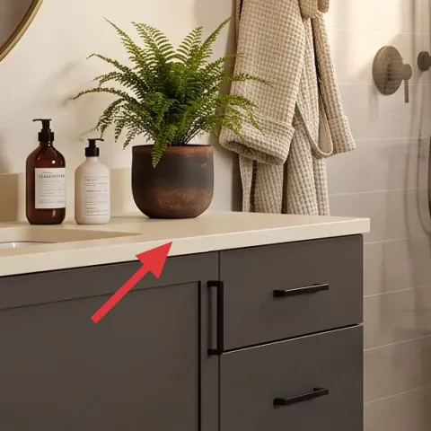 decorative tray on vanity