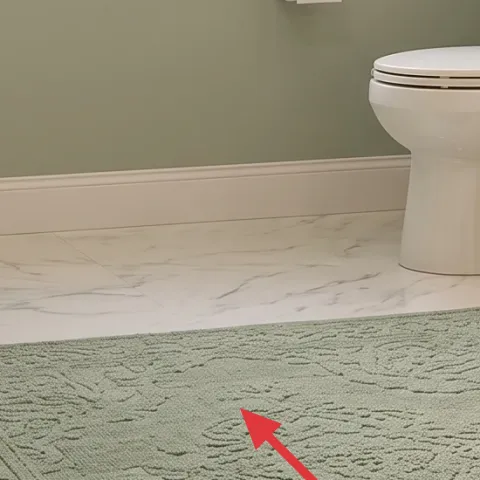 sage textured bath rug