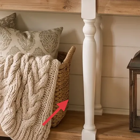 Cream knit throw blanket