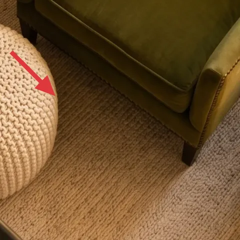 Round knit ottoman cover
