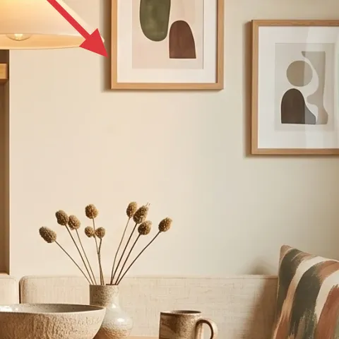 hanging lamp with fabric shade