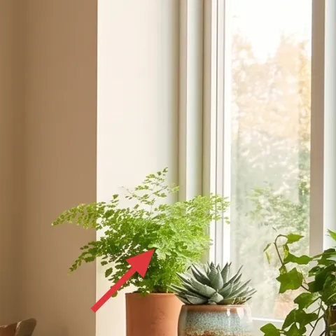 indoor potted plant on windowsill