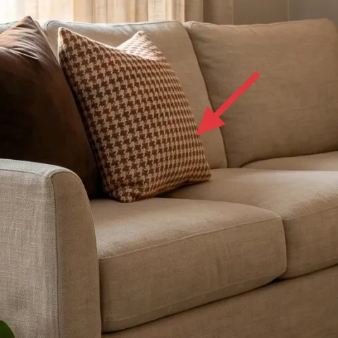 brown throw pillow