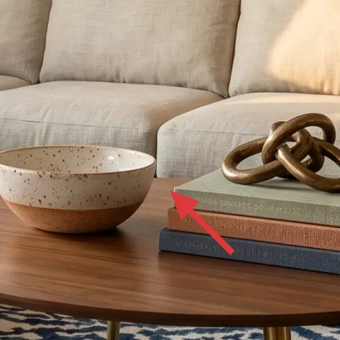 decorative ceramic bowl on coffee table