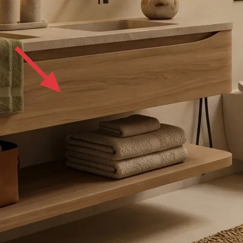 folded green bath towels