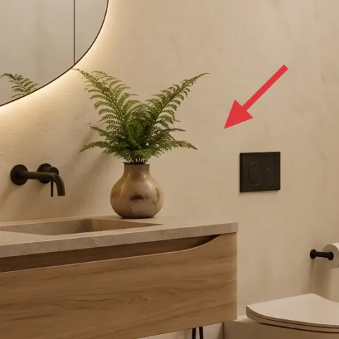 small ceramic vase/planter with green fern