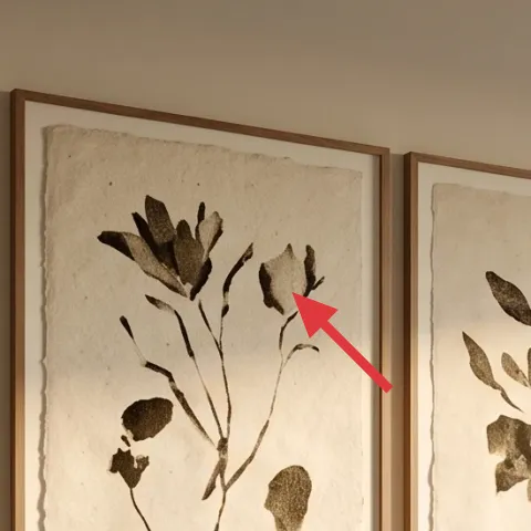 three framed botanical prints