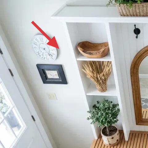 white clock with black hands