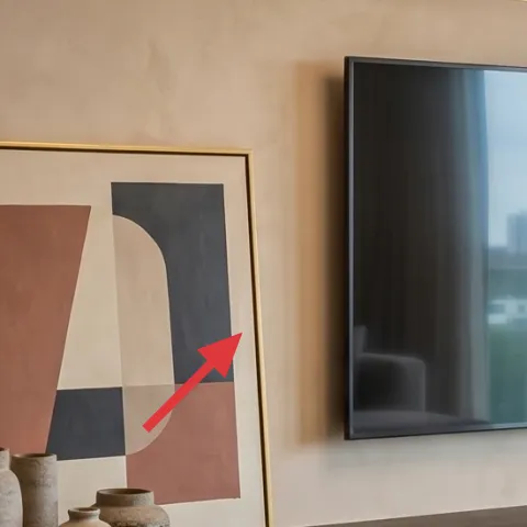 DIY framed abstract print