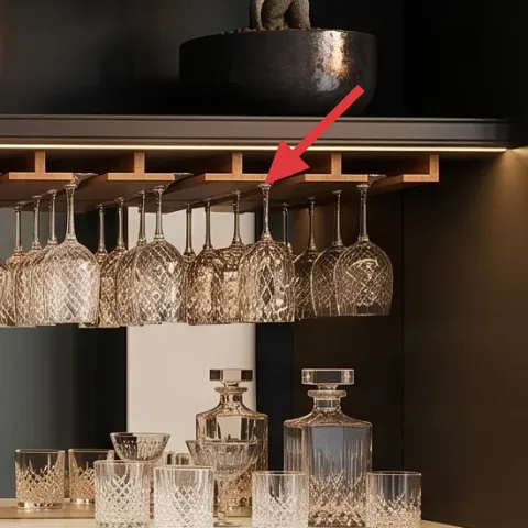 wine glass set display