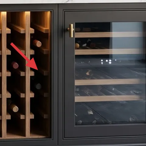 wood wine display cubbies