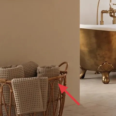 Woven storage basket with handles