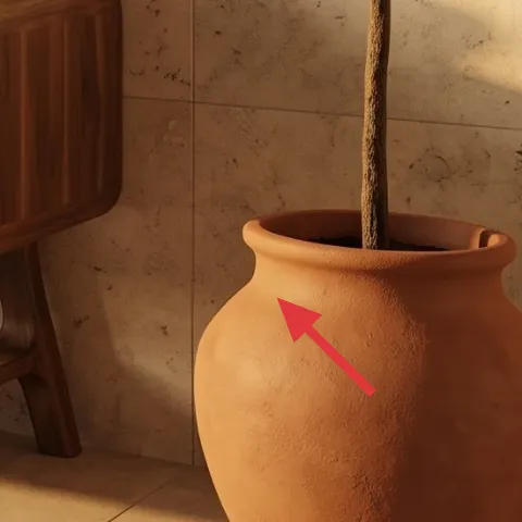 Painted terracotta planter set (for the large plant pot)