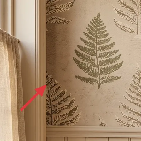 Beige curtain panel