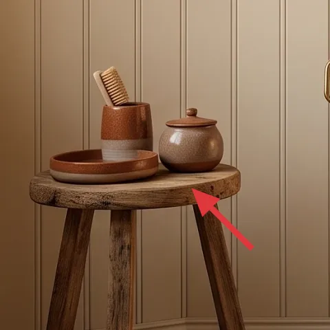 Round terracotta jar with lid