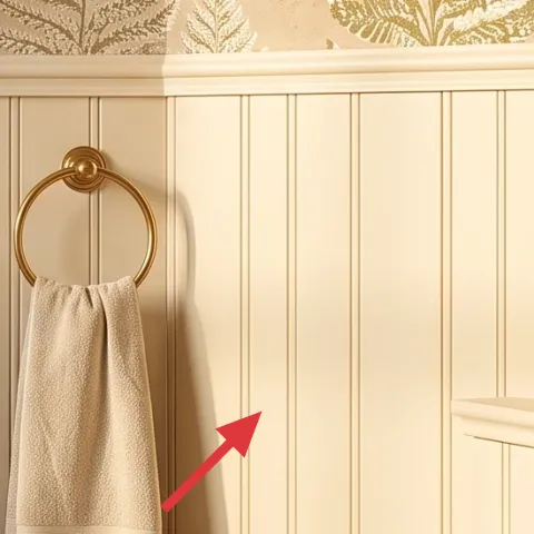 White hand towel hanging