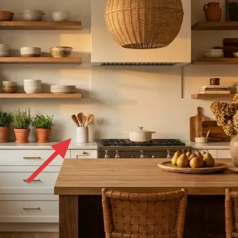 terracotta planter pots on wall shelves
