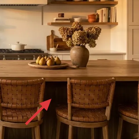 woven dining chairs (rattan seats)