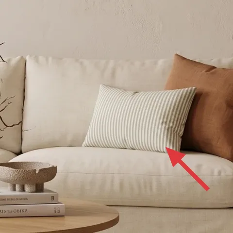 striped throw pillow