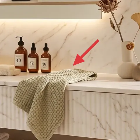 bottles on bathroom counter