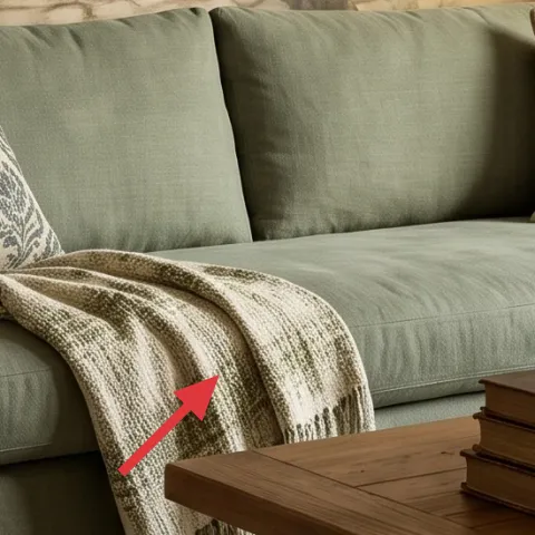 light green throw blanket