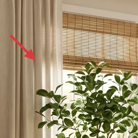 beige curtains
