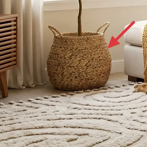 woven baskets (floor storage)