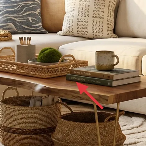 decorative tray on coffee table