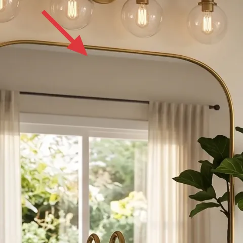 brass-framed mirror