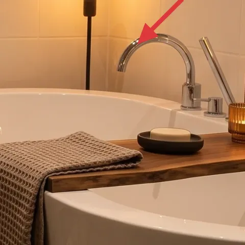 plug-in floor lamp with glowing bulb