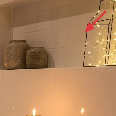 wire cube with string lights