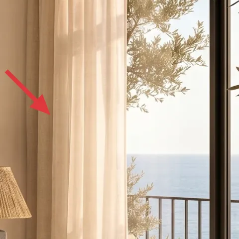 beige curtains