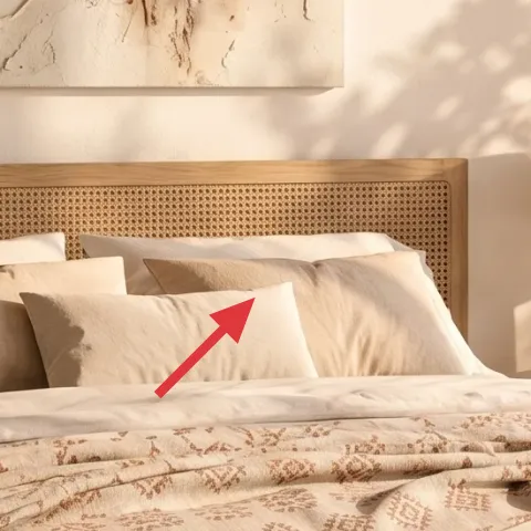 white pillows on bed
